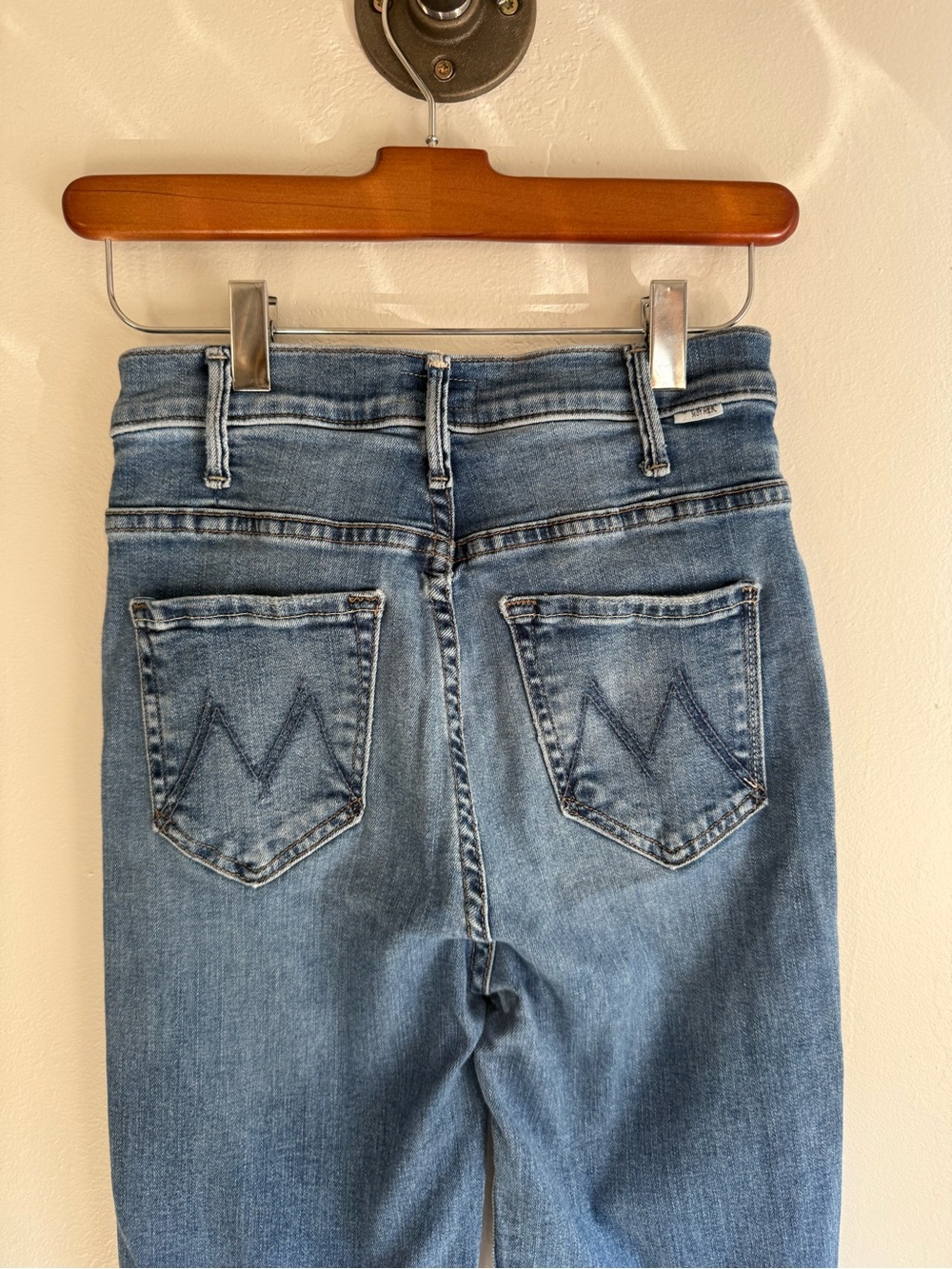 MOTHER The Hustler Ankle Fray Jeans Healing Jar Women's 25 Crop Stretch - Picture 10 of 13